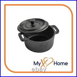 0.3 Qt Round Cast Iron withHandles & Wooden Base (6 Casseroles) by MyXOHome