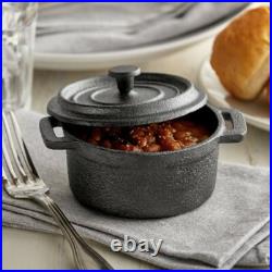 0.3 Qt Round Cast Iron withHandles & Wooden Base (6 Casseroles) by MyXOHome