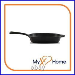 10 1/2 Square Pre-Seasoned Cast Iron Skillet with Helper Handle (6 Skillets)
