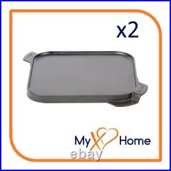 10 1/2 x 10 1/2 Pre-Seasoned Reversible Cast Iron Griddle & Grill (2 Grills)