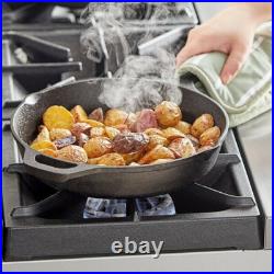 10 1/4 Round Pre-Seasoned Cast Iron Skillet with Helper Handle (4 Skillets)