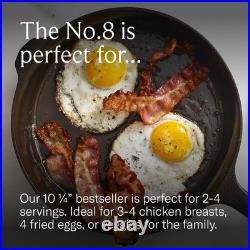 10.25-Inch Cast Iron Skillet Pre-Seasoned Frying Pan for Searing, Baking & Eve