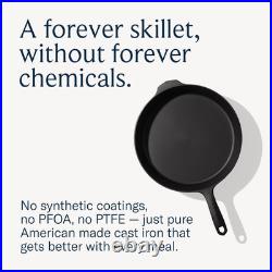 10.25-Inch Cast Iron Skillet Pre-Seasoned Frying Pan for Searing, Baking & Eve