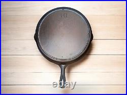 #10 3-Notch Lodge Cast Iron Skillet 1955-1965 Vintage