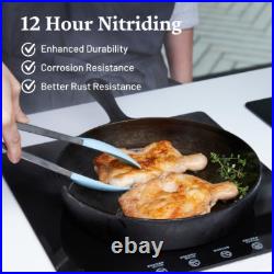 10-Inch Pre-Seasoned Cast Iron Skillet Non-Stick for All Cooking Methods
