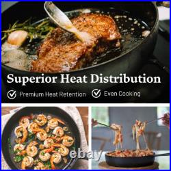 10-Inch Pre-Seasoned Cast Iron Skillet Non-Stick for All Cooking Methods 10-Inch Pre-Seasoned Cast Iron Skillet Non-Stick for All Cooking Methods