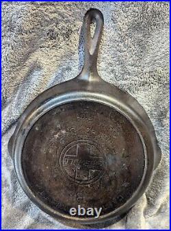 11 Griswold Cast Iron Skillet, 710E, #9 Slant Logo With E. P. U