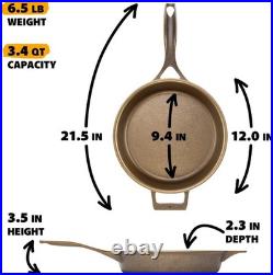12-Inch Cast Iron Skillet , Seasoned, Frying Pan for Grilling, Searing, Ba 12-Inch Cast Iron Skillet , Seasoned, Frying Pan for Grilling, Searing, Ba