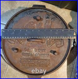 12 Lewis and Clark Camp Chef Cast Iron Dutch Oven, Limited Edition 1803 2003