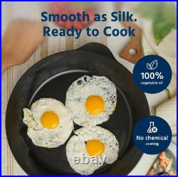 12 Pre-Seasoned Cast Iron Skillet for Oven, Stove, Grill & Campfire Use