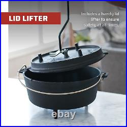 12 Qt Seasoned Cast Iron Dutch Oven