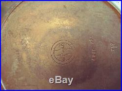 13 Griswold Cast Iron Skillet 719B Iron Frying Pan Heat Ring small BLOCK #12