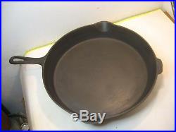 13 Inch Block Logo Griswold Cast Iron Skillet Pan Erie Pa No 720 Heat Ring