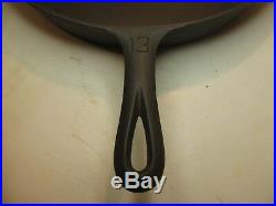 13 Inch Block Logo Griswold Cast Iron Skillet Pan Erie Pa No 720 Heat Ring