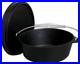 16 qt seasoned cast iron dutch oven with cast iron lid black (ci16sa)