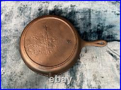 1800's Gate Mark No. 8 Cast Iron Skillet with Fancy Handle