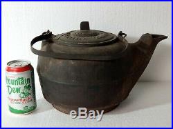 1866-'70's Cast Iron Tea Pot Kettle Great Western Stove Foundry, Leavenworth KS