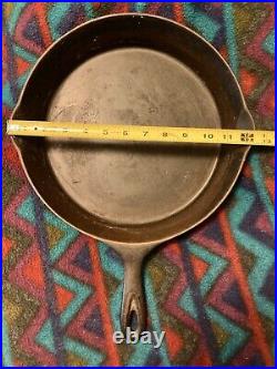 1915-1920 WAGNER SIDNEY O #10 Arc Logo Cast Iron Heat Ring Skillet Sits Flat