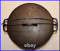 1915 Cast Iron Wagner Sidney 0 No. 8 Dutch Oven With A Flat LID Stamped 8