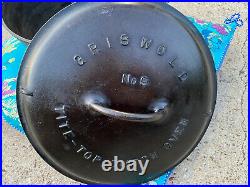 1920 GRISWOLD NO. 9 TITE-TOP DUTCH OVEN With LID, 2552 CAST IRON with Trivet 207