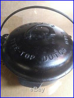 1920 Vintage Griswold Cast Iron Dutch Oven No. 7 With Tite-Top