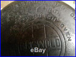 1920 Vintage Griswold Cast Iron Dutch Oven No. 7 With Tite-Top