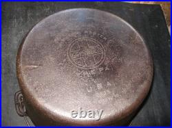 1920s GRISWOLD #13 BASTER DUTCH OVEN w LID TITE-TOP Cast Iron / Slant Logo RARE