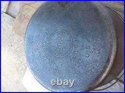 1920s GRISWOLD #13 BASTER DUTCH OVEN w LID TITE-TOP Cast Iron / Slant Logo RARE