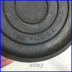 1925 GRISWOLD No 9 Self Basting Skillet Cover Lid Cast Iron Erie PA 469