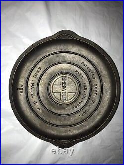 1925 GRISWOLD No 9 Self Basting Skillet Cover Lid Cast Iron Erie PA 469b