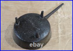 19th c 3-legged Spider Cast Iron Skillet with Gate Mark