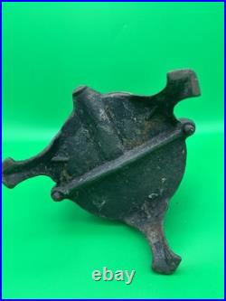 19thc LOGAN + STROBRIDGE Co No 2 CAST IRON + Copper 1Qt FRUIT -LARD PRESS