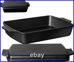 2-In-1 Pre-Seasoned Cast Iron Dutch Oven & Skillet Lid, 6QT, 9X13 Casserole Di