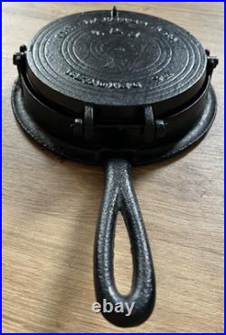 2 Piece Vintage Cast Iron Waffle Maker & Base 7 & 8Orr Painter & Co. Reading PA