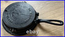 2 Piece Vintage Cast Iron Waffle Maker & Base 7 & 8Orr Painter & Co. Reading PA