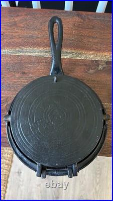 2 Piece Vintage Cast Iron Waffle Maker & Base 7 & 8Orr Painter & Co. Reading PA