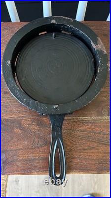 2 Piece Vintage Cast Iron Waffle Maker & Base 7 & 8Orr Painter & Co. Reading PA