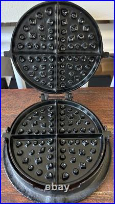 2 Piece Vintage Cast Iron Waffle Maker & Base 7 & 8Orr Painter & Co. Reading PA