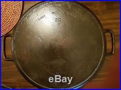 # 20 Griswold Unmarked Cast Iron Hotel Skillet