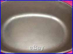 20qt #9 Griswold Oval Roaster Cast Iron Dutch Oven with Fully Marked Lid #649 #650