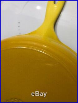 #23 Dijon Yellow LE CREUSET 9.5 Skillet Double Spout EUC Enameled Cast Iron