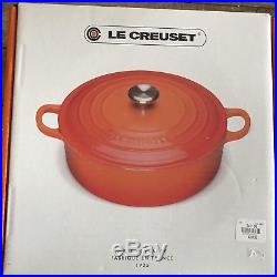$230 Le Creuset Signature Cocote Cast Iron Dutch Oven White Round #24 3.5 1/2 qt