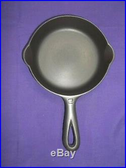 2x #2 Griswold Cast Iron Skillets Smooth Bottom Slant & Block Logo Excellent