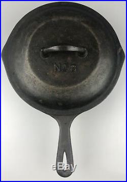 3 Deep MARTIN STOVE & RANGE CO #8 Cast Iron Chicken Fryer + LID Hamburger Logo