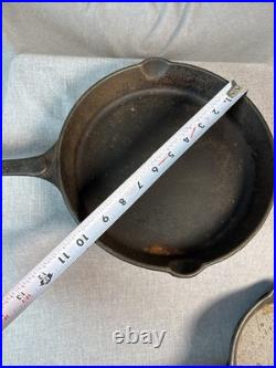 3 Piece Cast Iron Skillet Set Frying Pans Kitchen Cookware