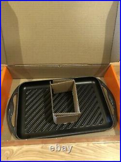 #33 Midnight Blue LE CREUSET Cast Iron 13 Rectangular Skinny BBQ Grill Pan