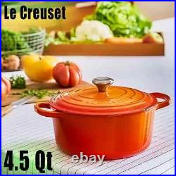 4.5 QT Le Creuset Enameled Cast Iron Signature Round Dutch Oven Brand New with Box