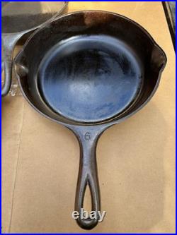 4 Vintage Antique Wagner Ware Sidney O Cast Iron Skillets 1058 3-1056S-Z