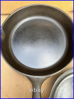 4 Vintage Antique Wagner Ware Sidney O Cast Iron Skillets 1058 3-1056S-Z