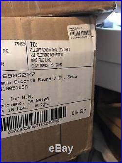 $429 STAUB 7 QT Sesame Round Cocotte Retails New in Box From William Sonoma